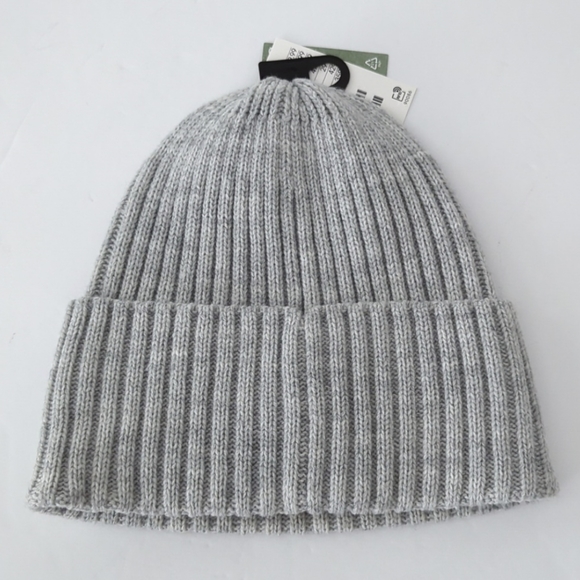 Rib Knit Hat H&M Beanie Wide Foldover Cuff Light Grey NEW with TAGS - Picture 6 of 6